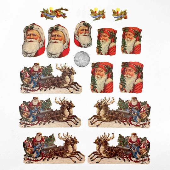 Santa's Sleigh Loose Christmas Paper Scrap Pack